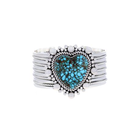 Kingman Turquoise Heart Cuff