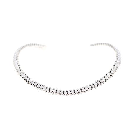 Silver Small Dot Collar 