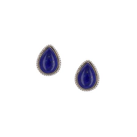 Lapis Teardrop Clip Earring