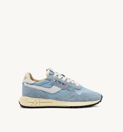 Reelwind Low Sneakers in Celestial Blue Nylon & Suede 