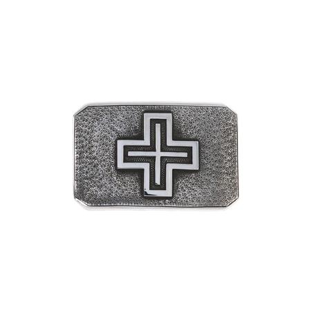 Silver Navajo Cross Belt Buckle 