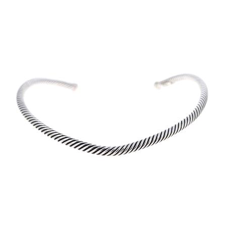 Silver Twist Cable Collar