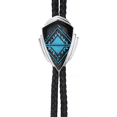 Shadow Peak Turquoise Shield Bolo Tie