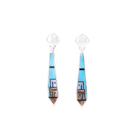 Turquoise Creek Post Dangle Earrings