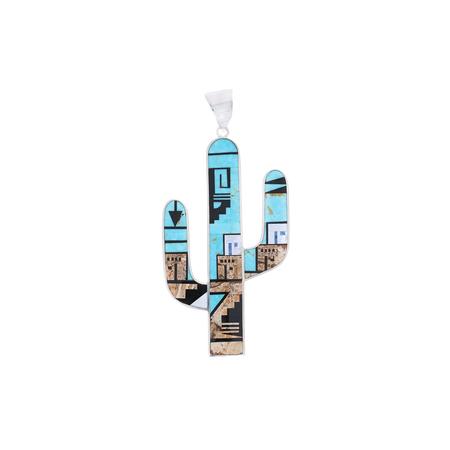 Turquoise Creek Cactus Pendant 