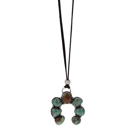 Tyrone Turquoise Naja Pendant Necklace 