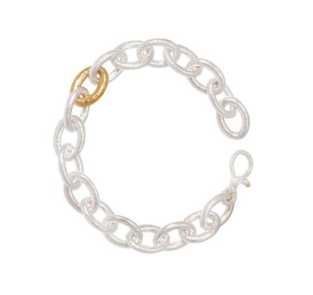 Silver and Gold Hoopla Link Bracelet