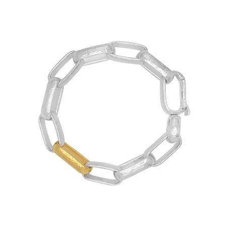 Silver and Gold Hoopla Thick Link Bracelet