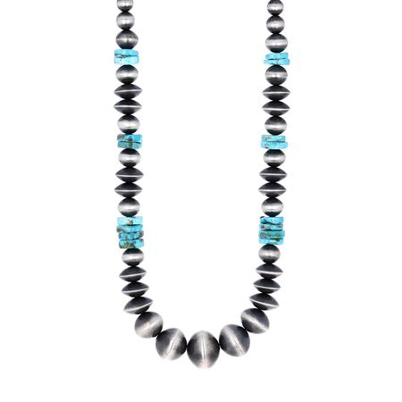 Turquoise and Navajo Pearl Necklace