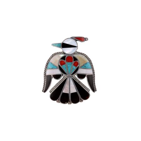 Vintage Multi-Stone Thunderbird  Pendant/Pin