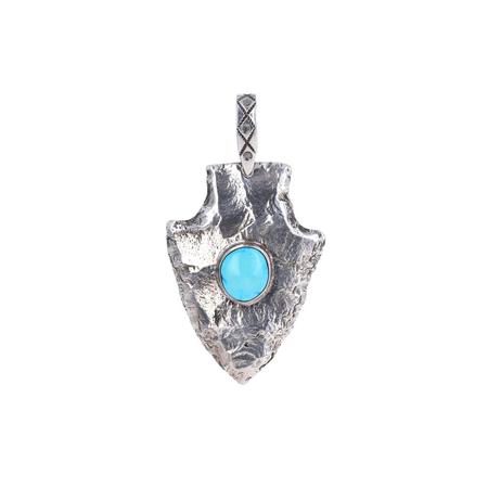 Sleeping Beauty Turquoise Arrowhead Pendant