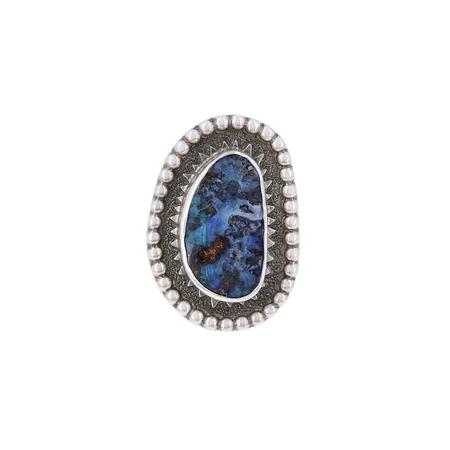 Boulder Opal Silver Dot Ring