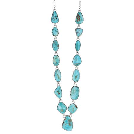 Royston Turquoise Lariat Necklace