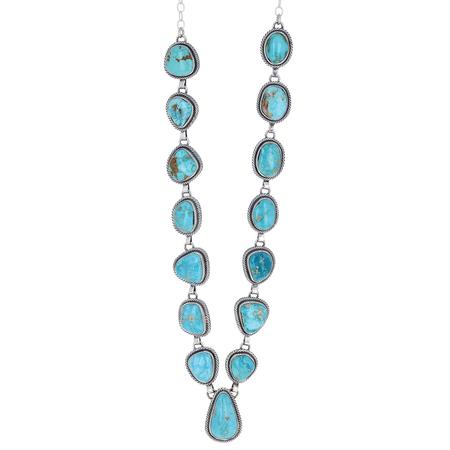 Royston Turquoise Lariat Necklace