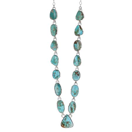 Royston Turquoise Lariat Necklace