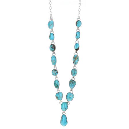 Small Royston Turquoise Lariat Necklace